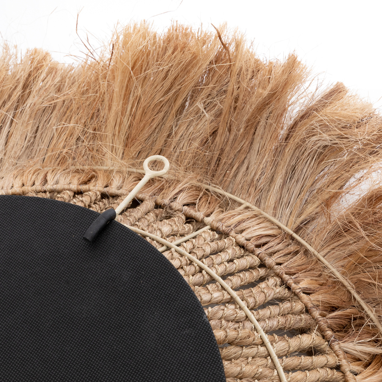 Bazar Bizar Spiegel | Abaca Solomon | Naturel | Ø 85 cm