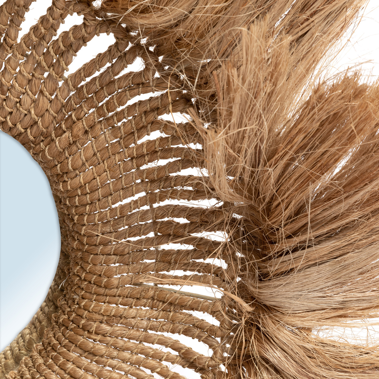 Bazar Bizar Spiegel | Abaca Solomon | Naturel | Ø 85 cm