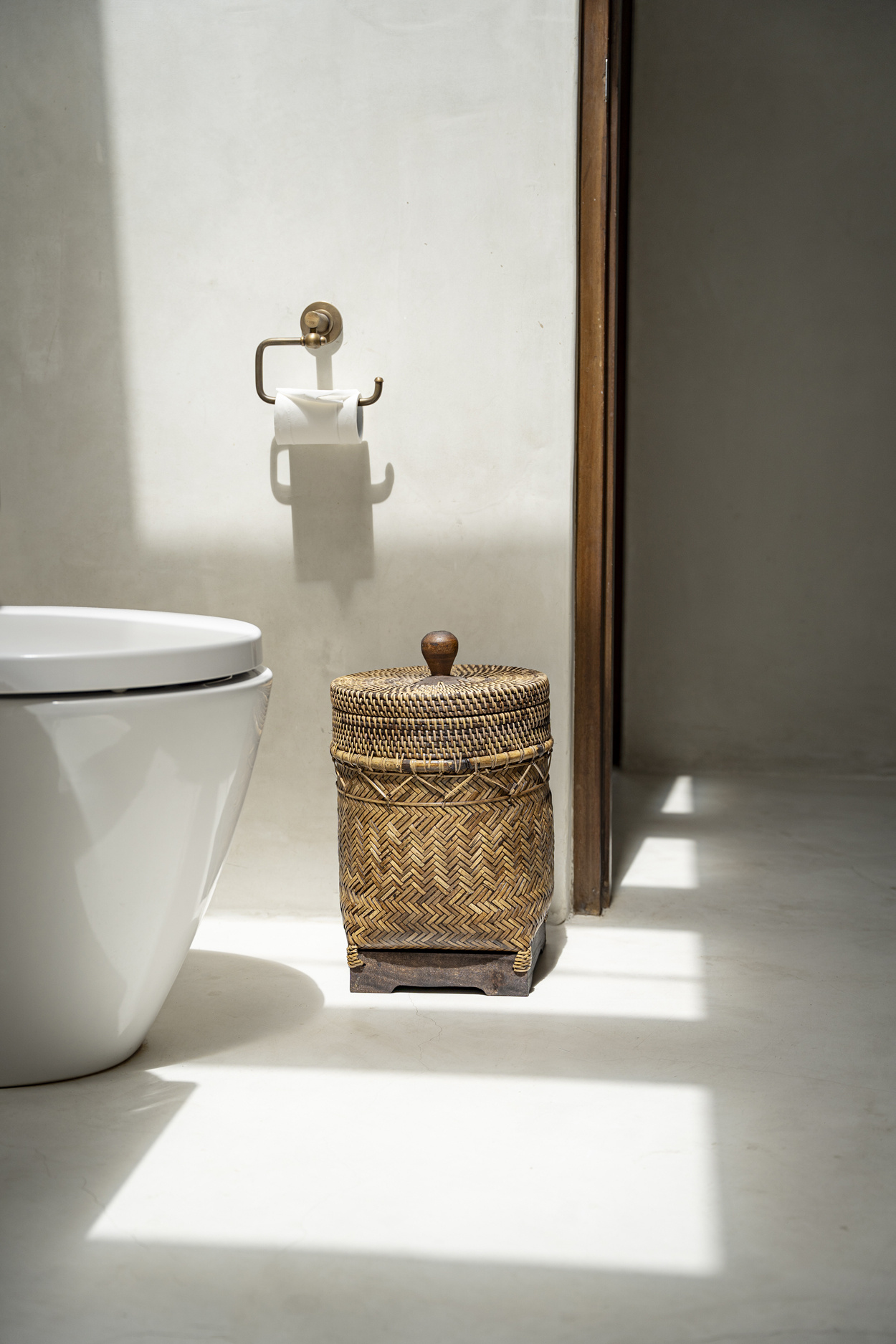Bazar Bizar De Bathroom Bin Mand | Naturel Bruin | H36 x B27