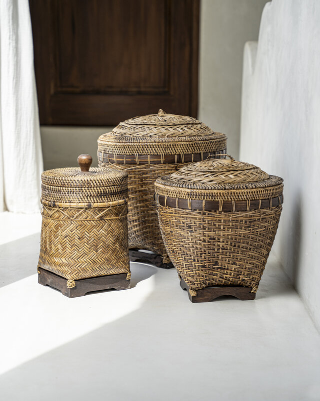 Bazar Bizar De Colonial Storage Mand | Naturel Bruin | 2 Maten
