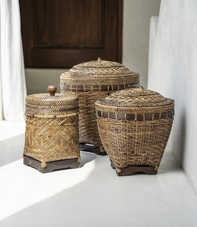 Bazar Bizar De Colonial Storage Mand | Naturel Bruin | 2 Maten