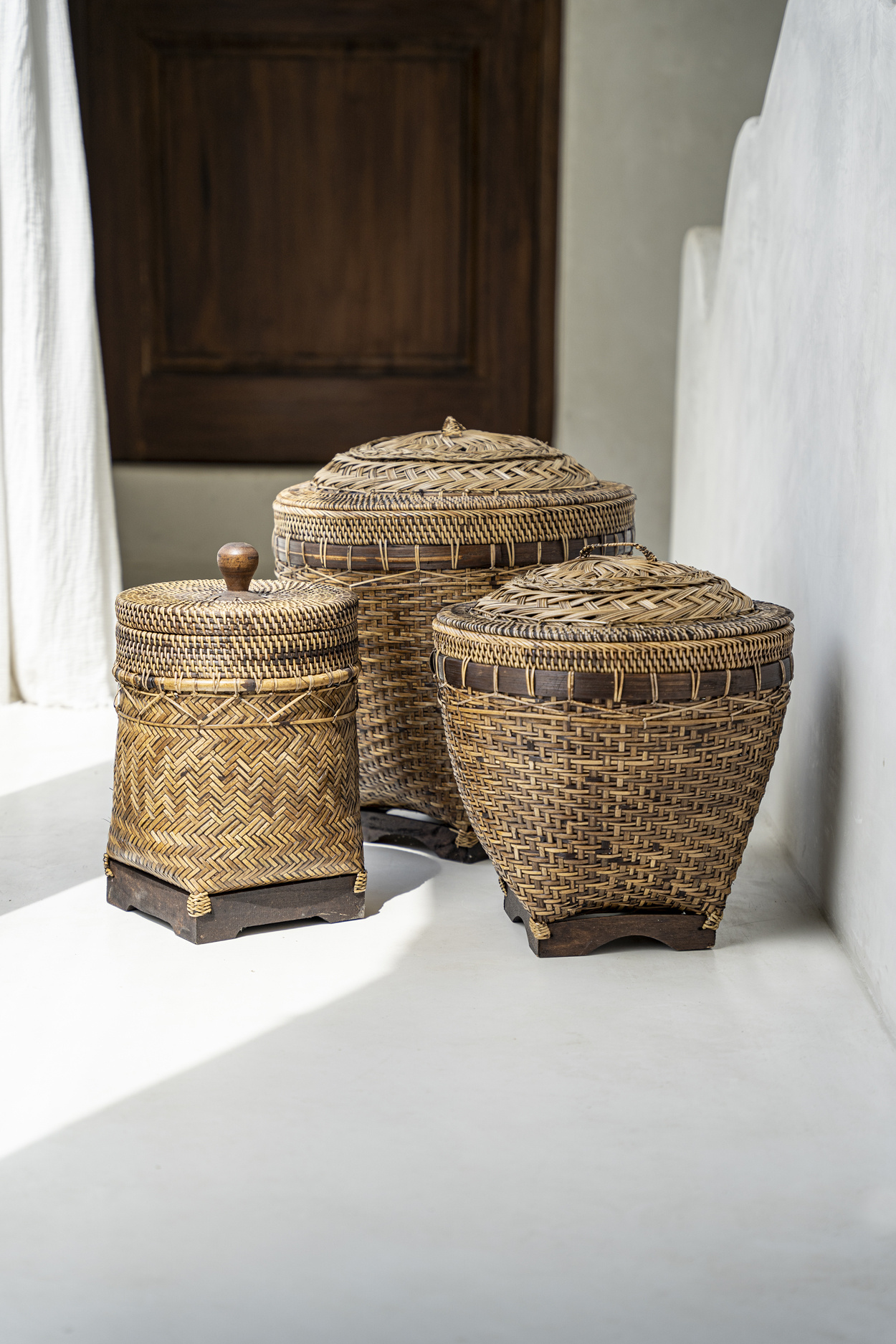 Bazar Bizar De Colonial Storage Mand | Naturel Bruin | 2 Maten