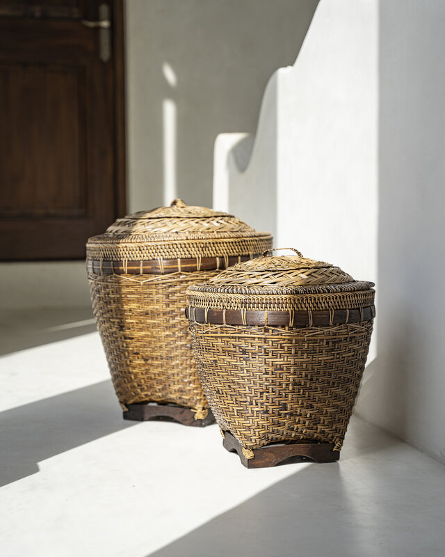 Bazar Bizar De Colonial Storage Mand | Naturel Bruin | 2 Maten