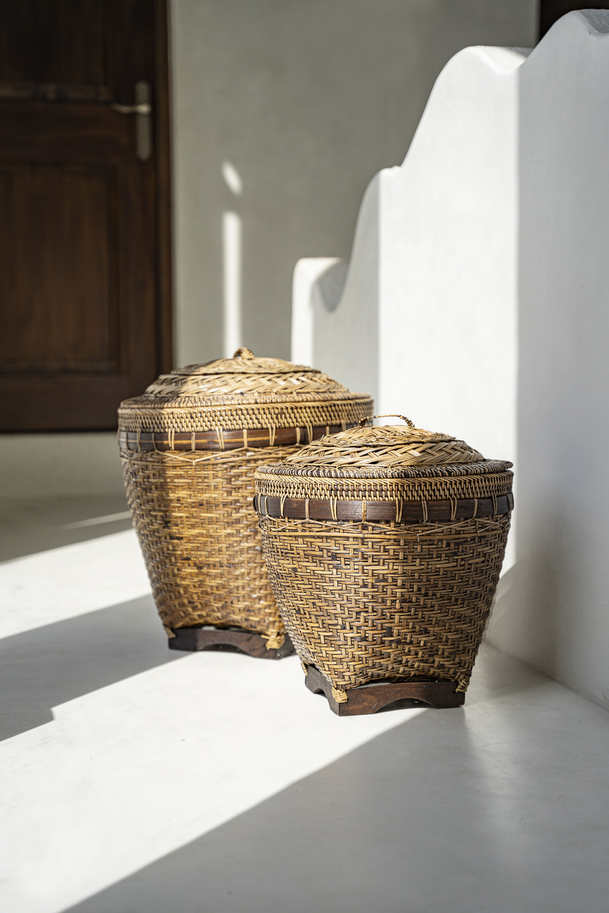 Bazar Bizar De Colonial Storage Mand | Naturel Bruin | 2 Maten