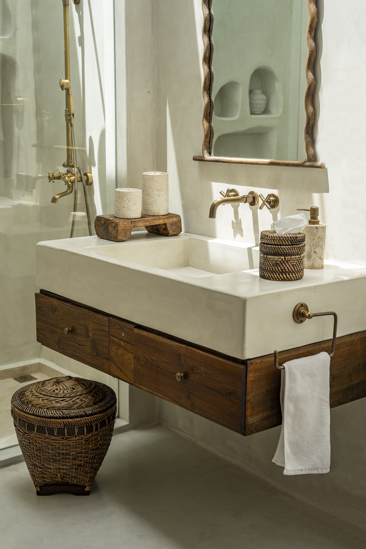 Bazar Bizar De Colonial Storage Mand | Naturel Bruin | 2 Maten