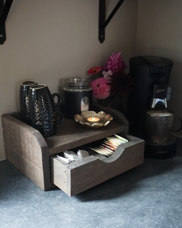 Rene Houtman Capsulehouder/Koffielade Oud Hout B31 x D24
