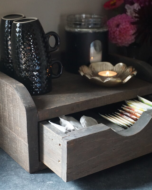 Rene Houtman Capsulehouder/Koffielade Oud Hout B31 x D24