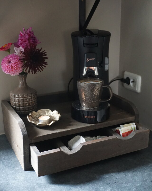 Rene Houtman Capsulehouder/Koffielade Oud Hout B45 x D30