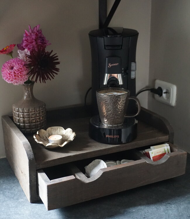 Rene Houtman Capsulehouder/Koffielade Oud Hout B45 x D30