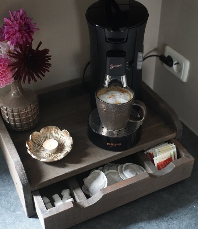 Rene Houtman Capsulehouder/Koffielade Oud Hout B45 x D30