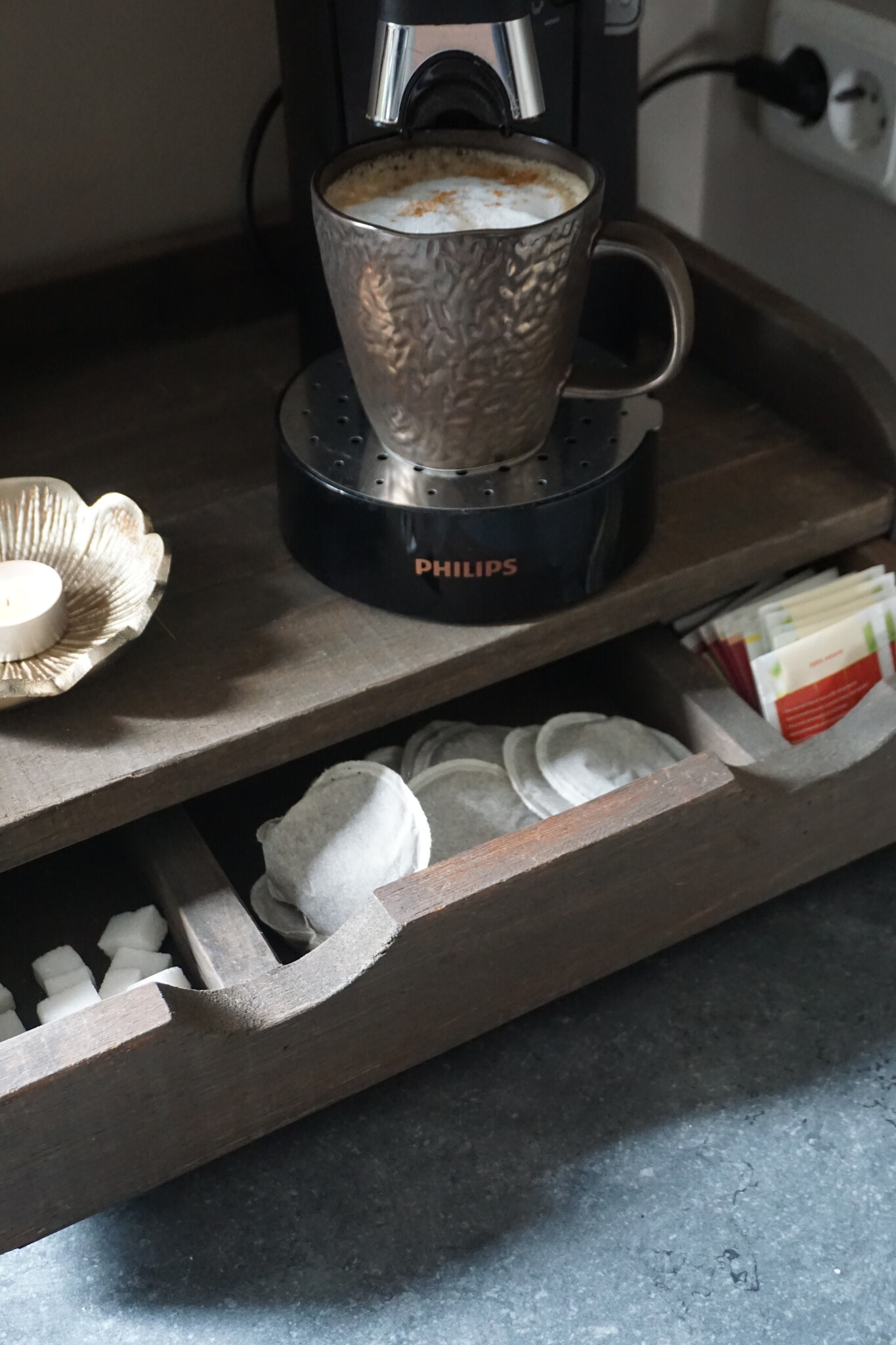 Rene Houtman Capsulehouder/Koffielade Oud Hout B45 x D30