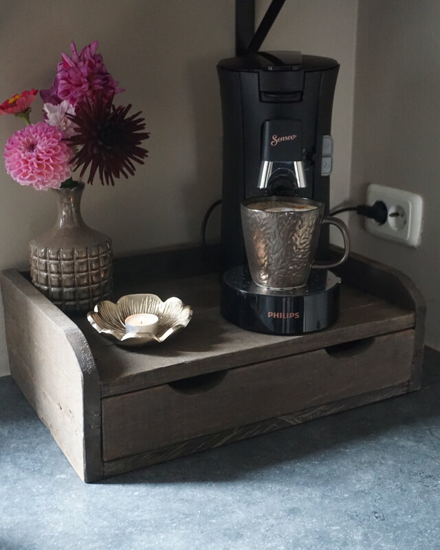 Rene Houtman Capsulehouder/Koffielade Oud Hout B45 x D30