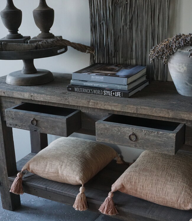 Rene Houtman Sidetable Driftwood 2-Lades B150 x D46 x H77 Cm