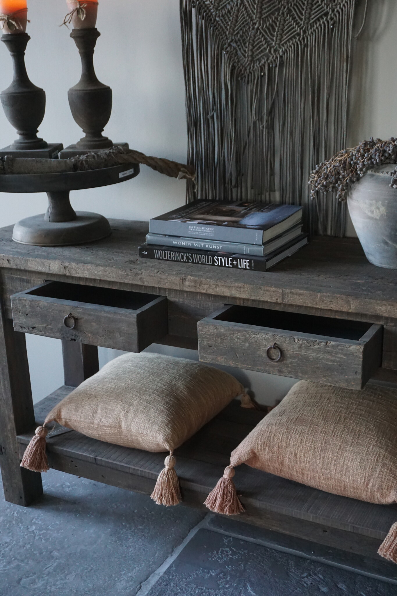 Rene Houtman Sidetable Driftwood 2-Lades B150 x D46 x H77 Cm