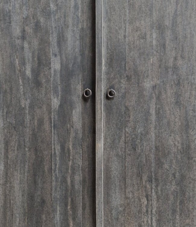 Luksa Home Collection Kast Oud Hout 2-Deurs Antique Grey H190xB100xD50 Cm