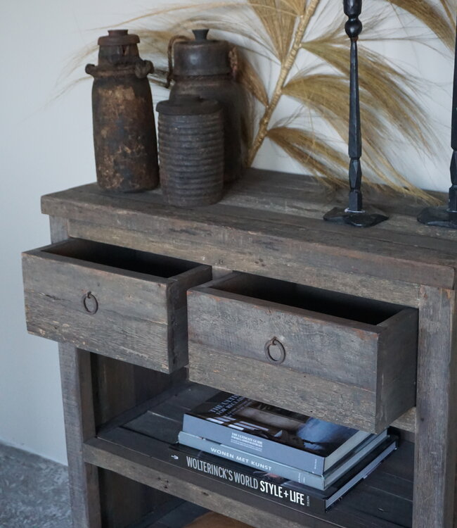 Rene Houtman Sidetable Driftwood 2-Lades B81 x D40 x H86 Cm