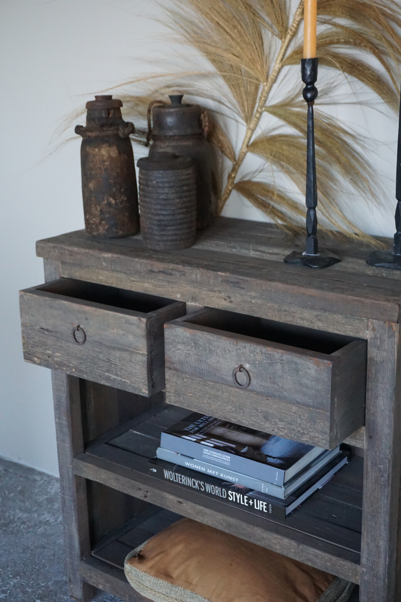 Rene Houtman Sidetable Driftwood 2-Lades B81 x D40 x H86 Cm