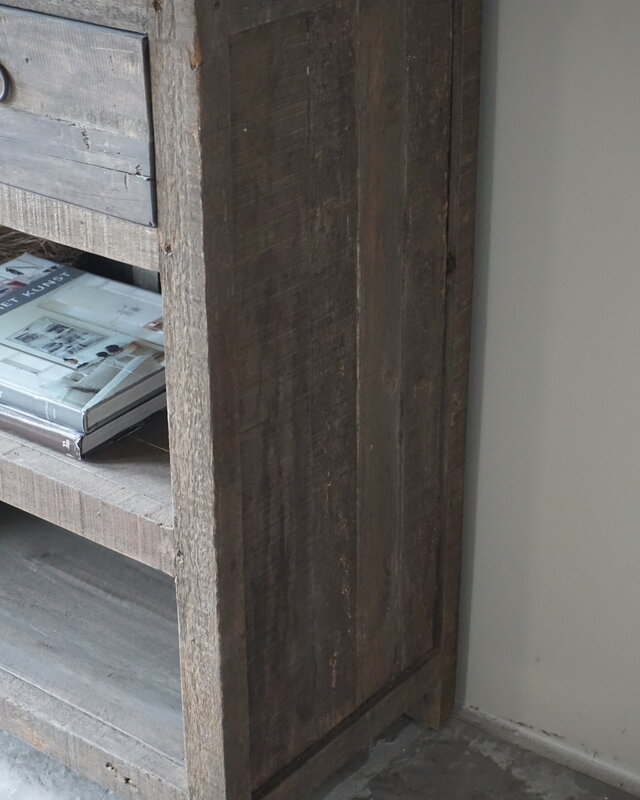 Rene Houtman Sidetable | Oud Hout | 3 Lades | H91,5 x B121 x D40 cm