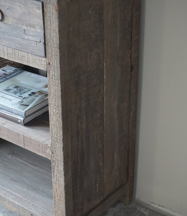 Rene Houtman Sidetable | Oud Hout | 3 Lades | H91,5 x B121 x D40 cm