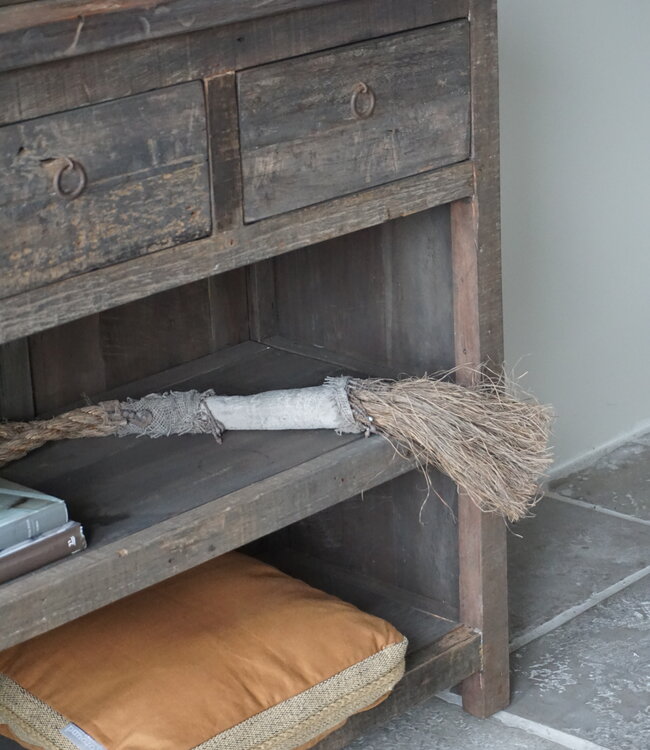 Rene Houtman Sidetable | Oud Hout | 3 Lades | H91,5 x B121 x D40 cm