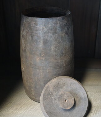 Rene Houtman Nepalese Houten Pot | H28 x D15 cm