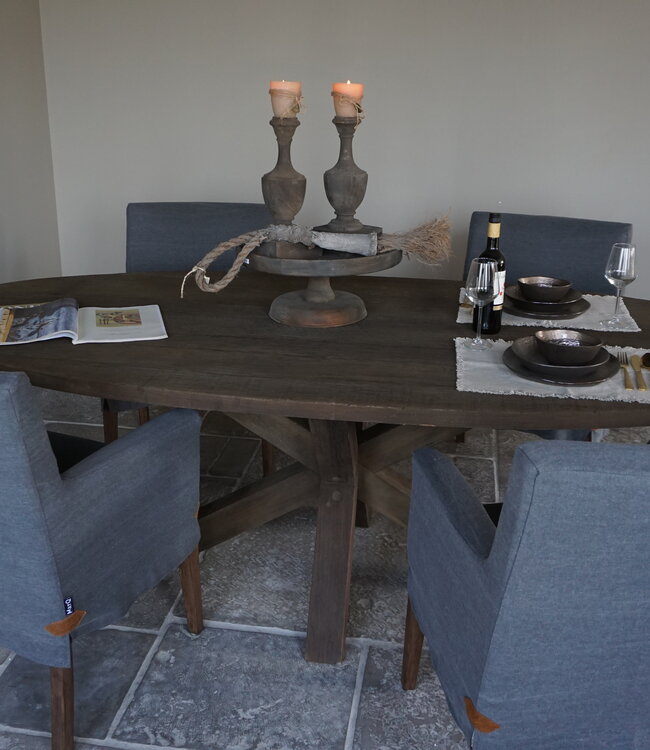 Rene Houtman Eetkamertafel Diaz Ovaal | Massief Hardhout - Kies Maat