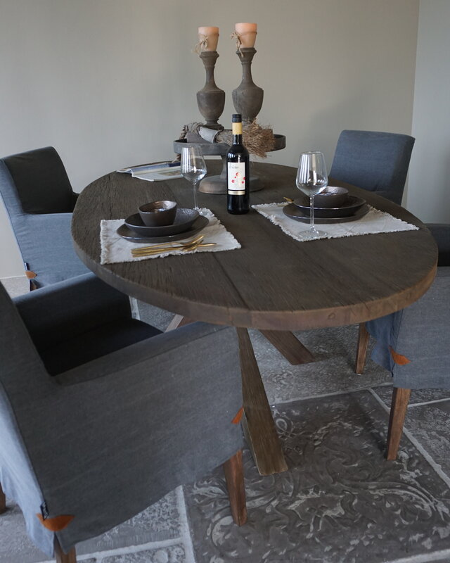 Rene Houtman Eetkamertafel Diaz Ovaal | Massief Hardhout - Kies Maat