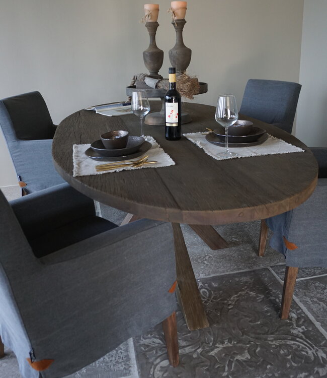 Rene Houtman Eetkamertafel Diaz Ovaal | Massief Hardhout - Kies Maat