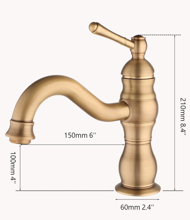 Rene Houtman Antiek Look - Bronzen Wastafelkraan