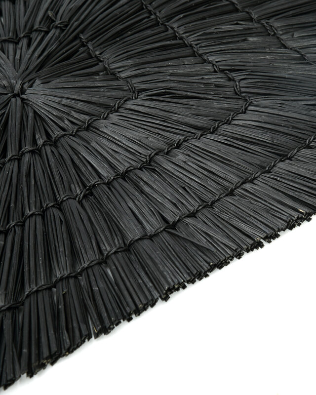 Bazar Bizar Alang Alang Placemat | Rechthoekig | Zwart/Naturel