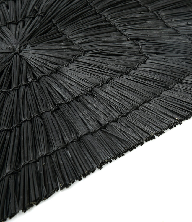 Bazar Bizar Alang Alang Placemat | Rechthoekig | Zwart/Naturel