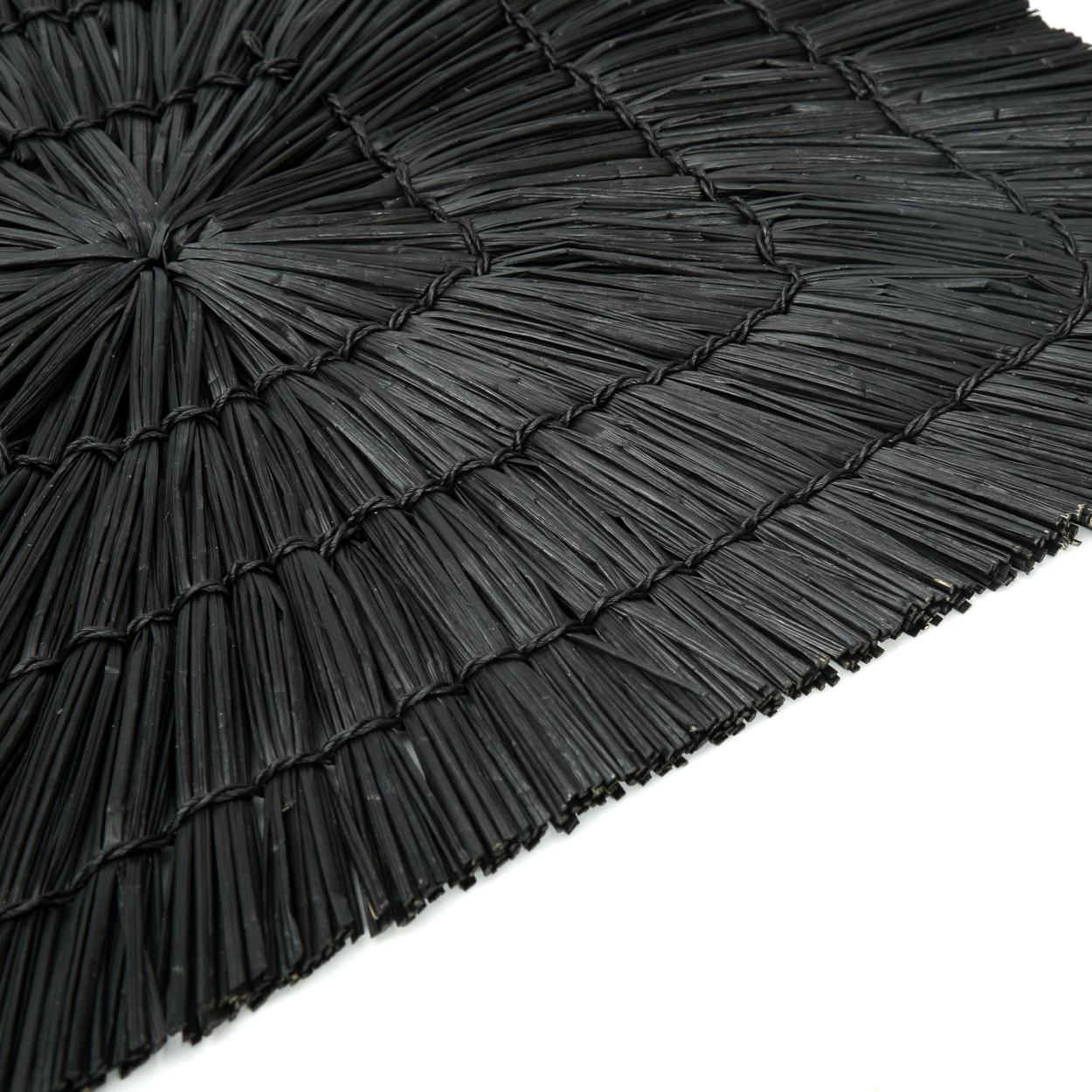 Bazar Bizar Alang Alang Placemat | Rechthoekig | Zwart/Naturel