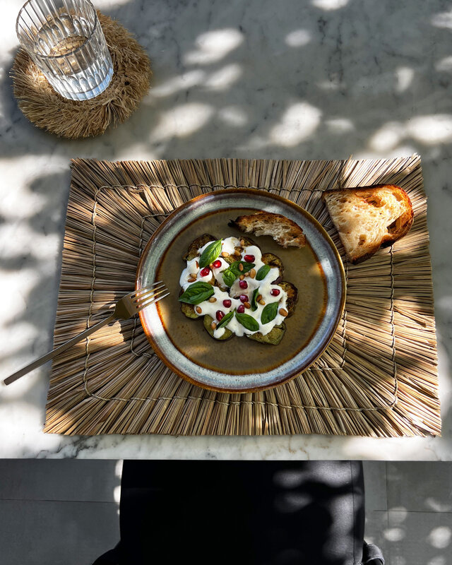 Bazar Bizar Alang Alang Placemat | Rechthoekig | Zwart/Naturel