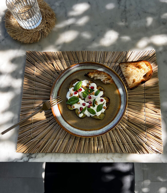 Bazar Bizar Alang Alang Placemat | Rechthoekig | Zwart/Naturel