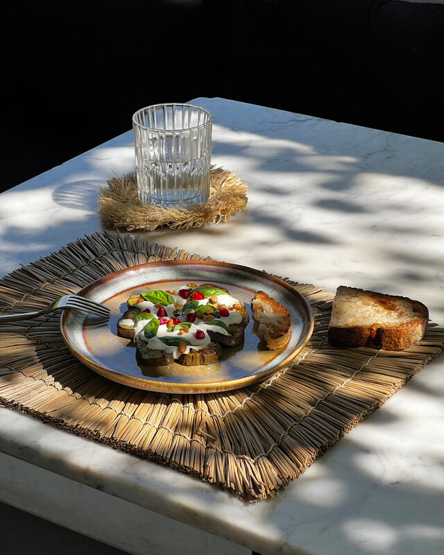 Bazar Bizar Alang Alang Placemat | Rechthoekig | Zwart/Naturel