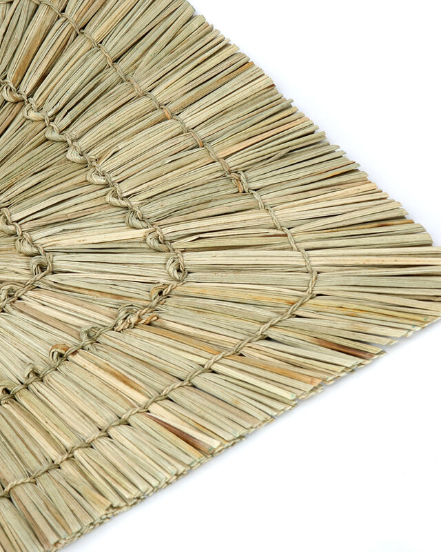 Bazar Bizar Alang Alang Placemat | Rechthoekig | Zwart/Naturel
