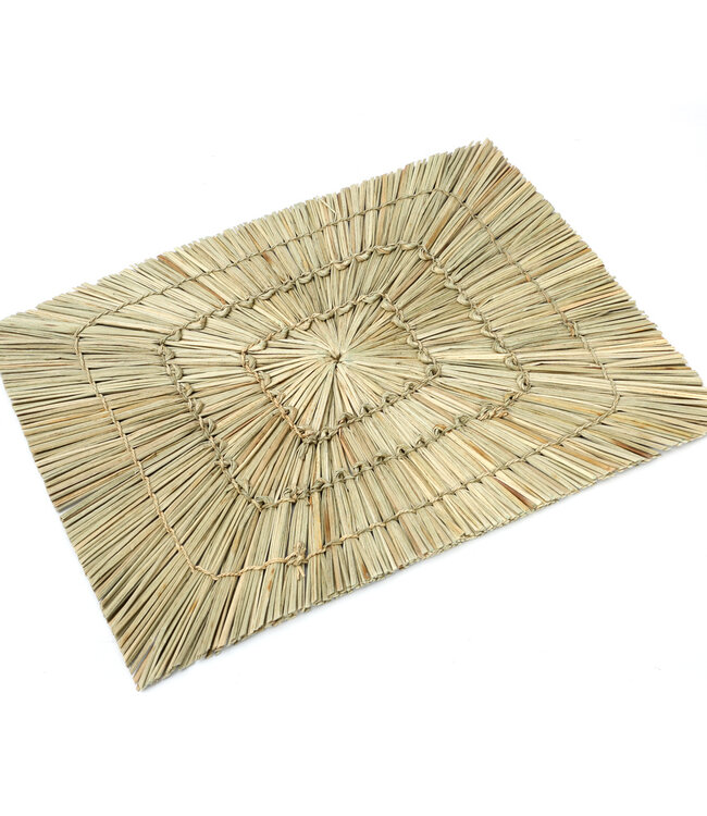 Bazar Bizar Alang Alang Placemat | Rechthoekig | Zwart/Naturel