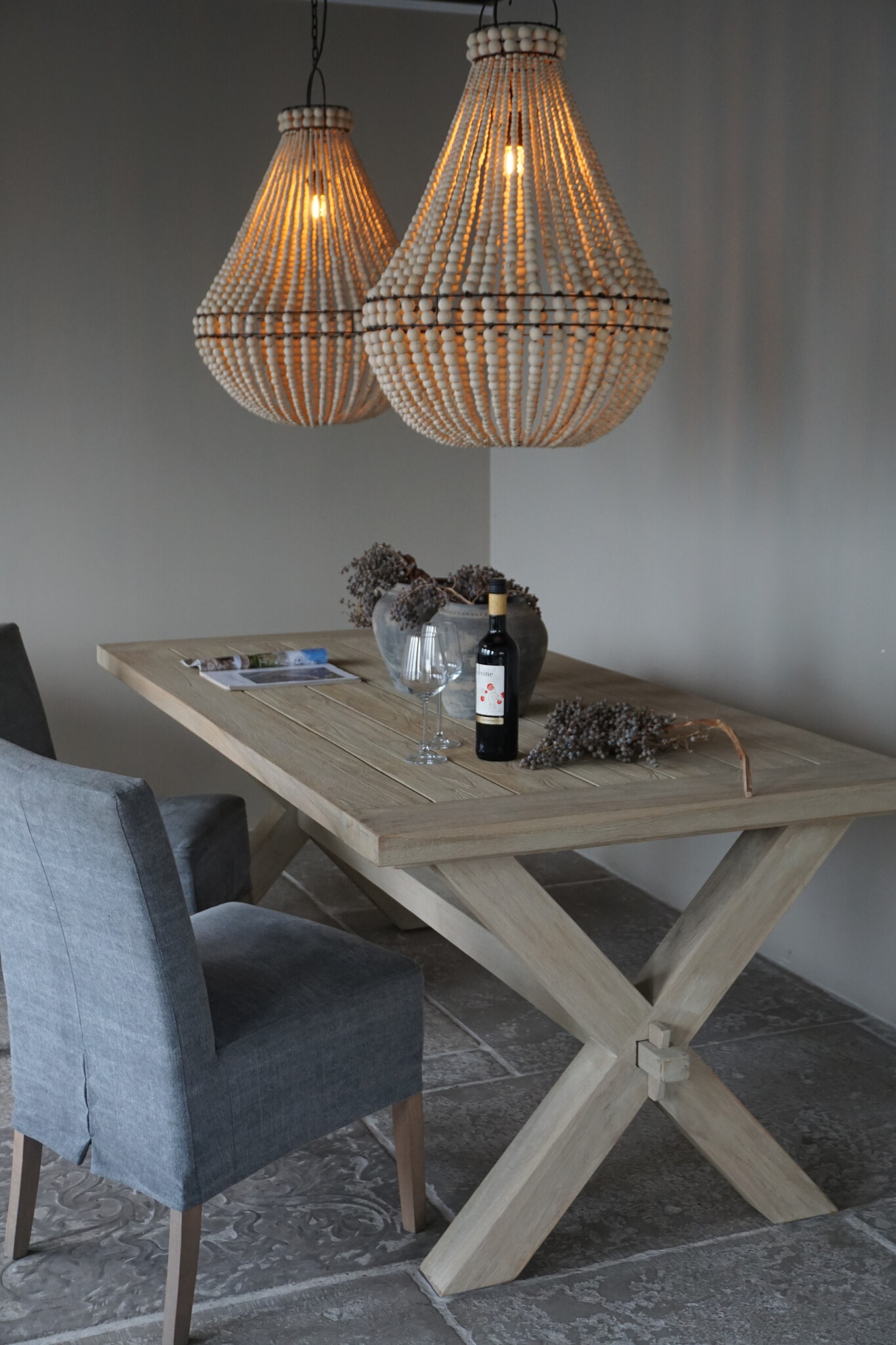 Rene Houtman Hanneke Kralen Hanglamp | Naturel | H75 cm