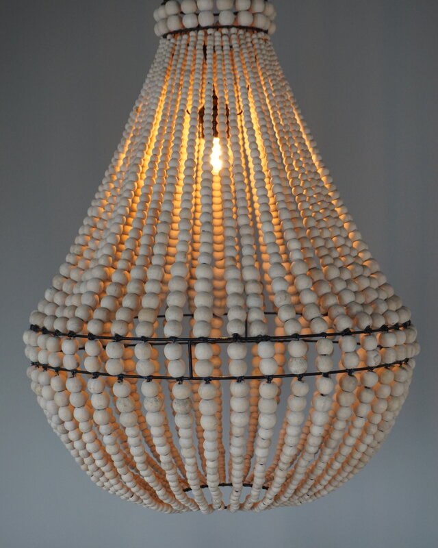 Rene Houtman Hanneke Kralen Hanglamp | Naturel | H75 cm