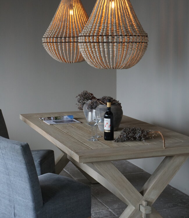 Rene Houtman Hanneke Kralen Hanglamp | Naturel | H75 cm