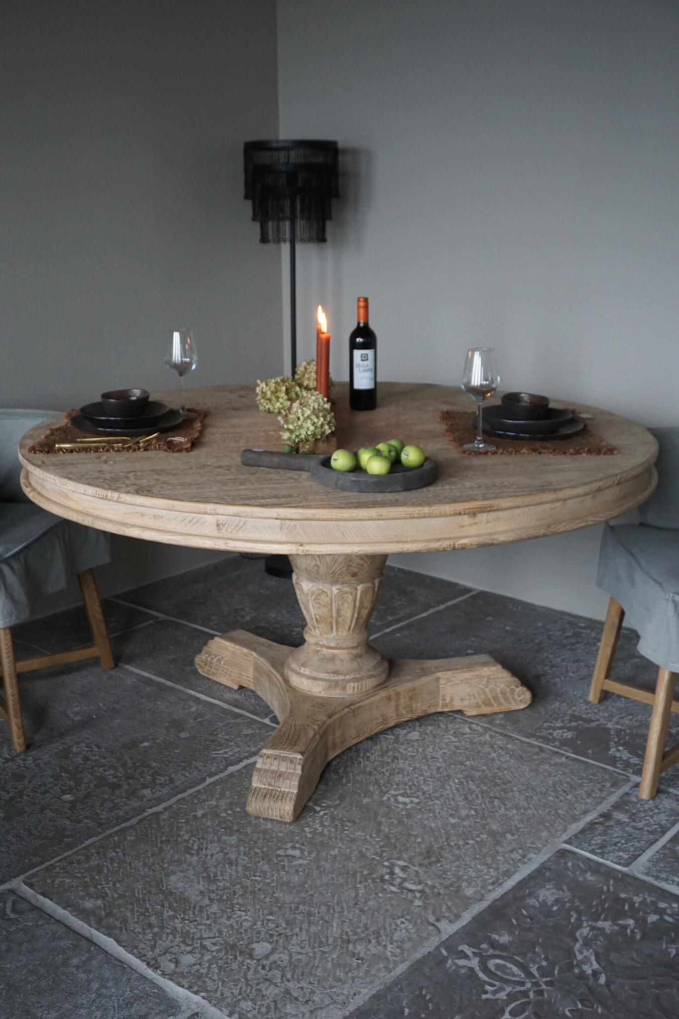 Rene Houtman Eettafel Madi | Hout Grenen | Rond | Ø150 x H77 cm