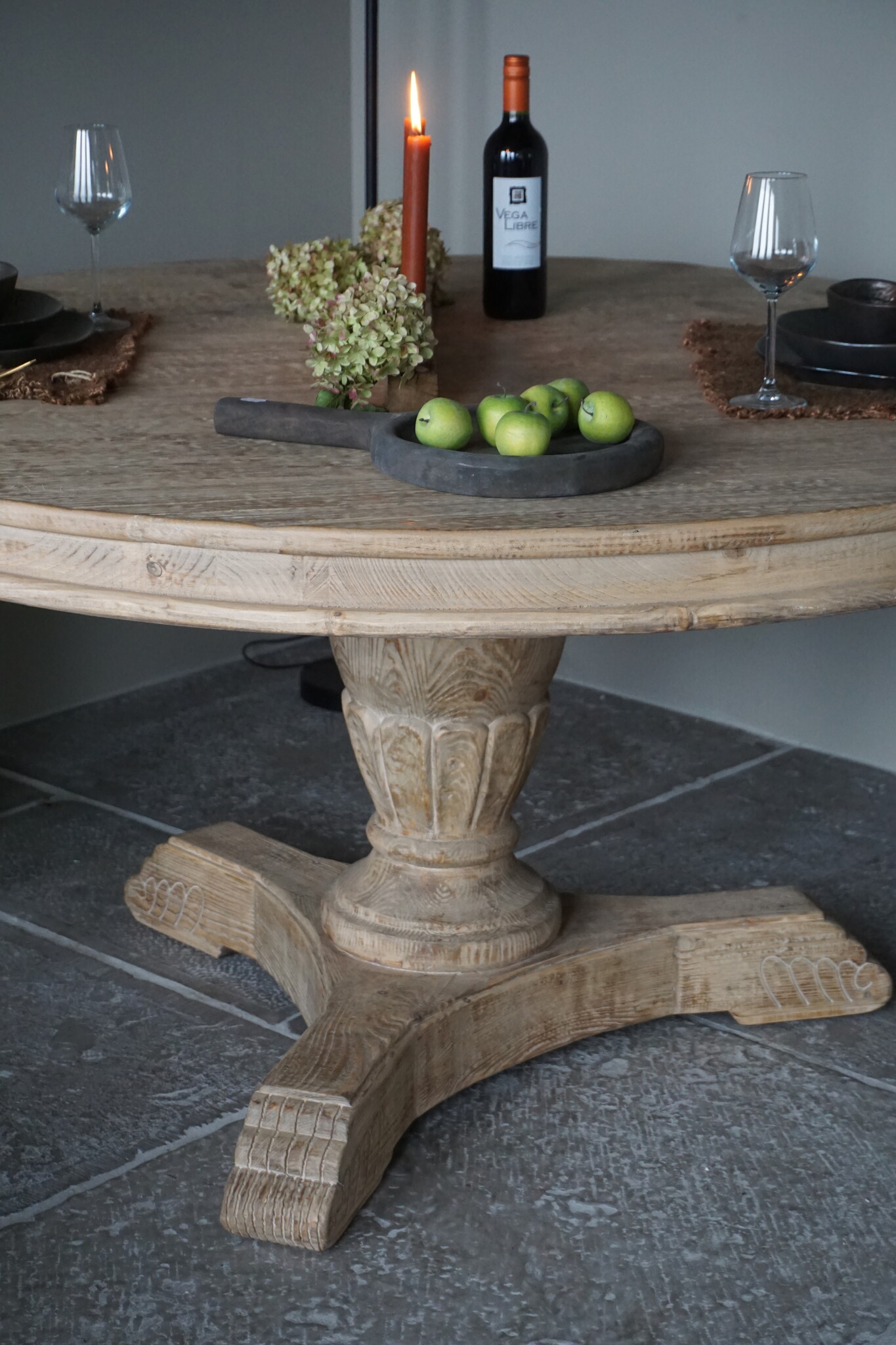 Rene Houtman Eettafel Madi | Hout Grenen | Rond | Ø150 x H77 cm