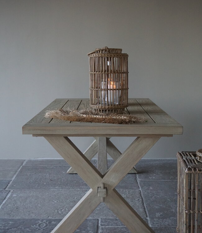 Rene Houtman Eettafel/Tuintafel | Cross Teak | Naturel | Kies Maat