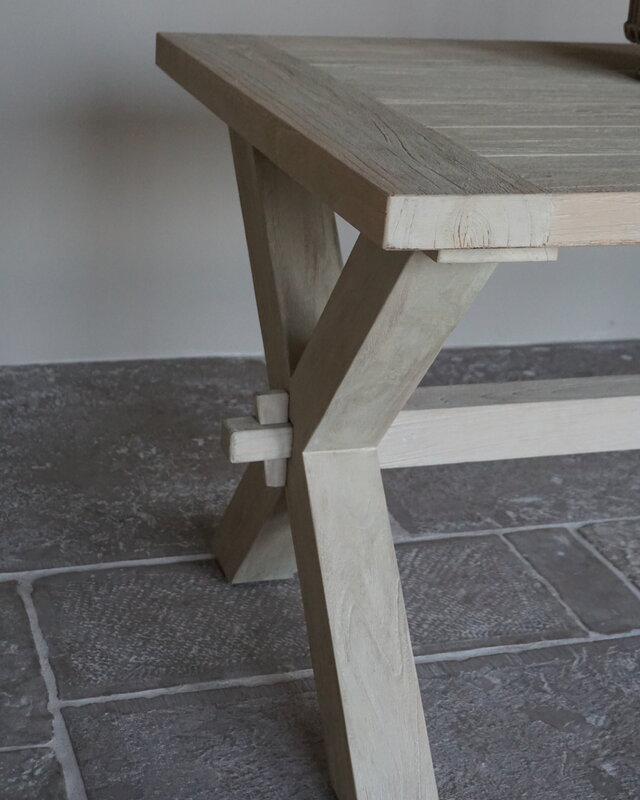 Rene Houtman Eettafel/Tuintafel | Cross Teak | Naturel | Kies Maat