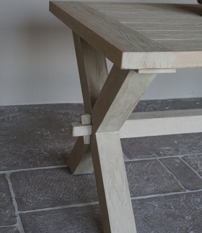 Rene Houtman Eettafel/Tuintafel | Cross Teak | Naturel | Kies Maat