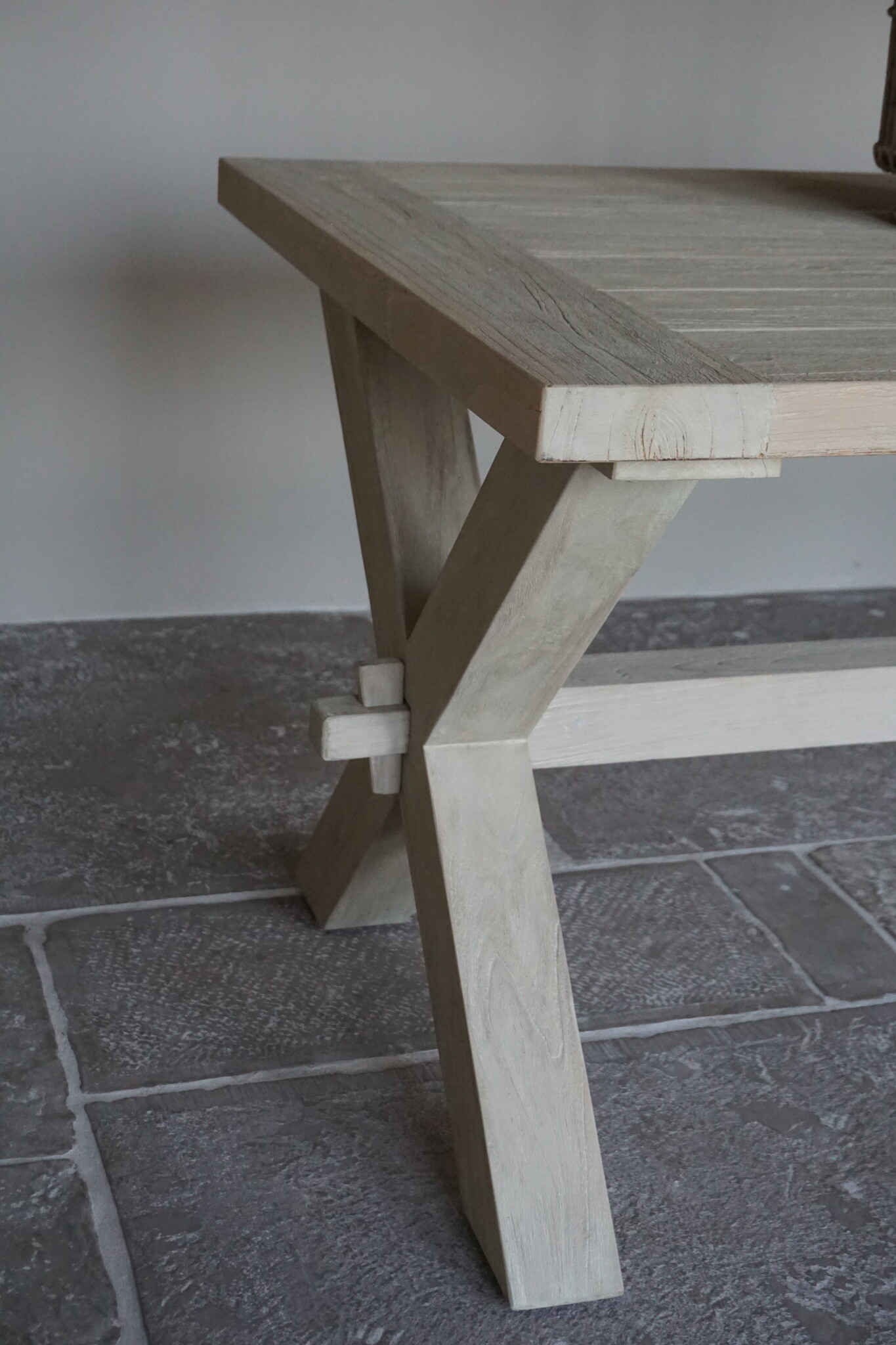 Rene Houtman Eettafel/Tuintafel | Cross Teak | Naturel | Kies Maat