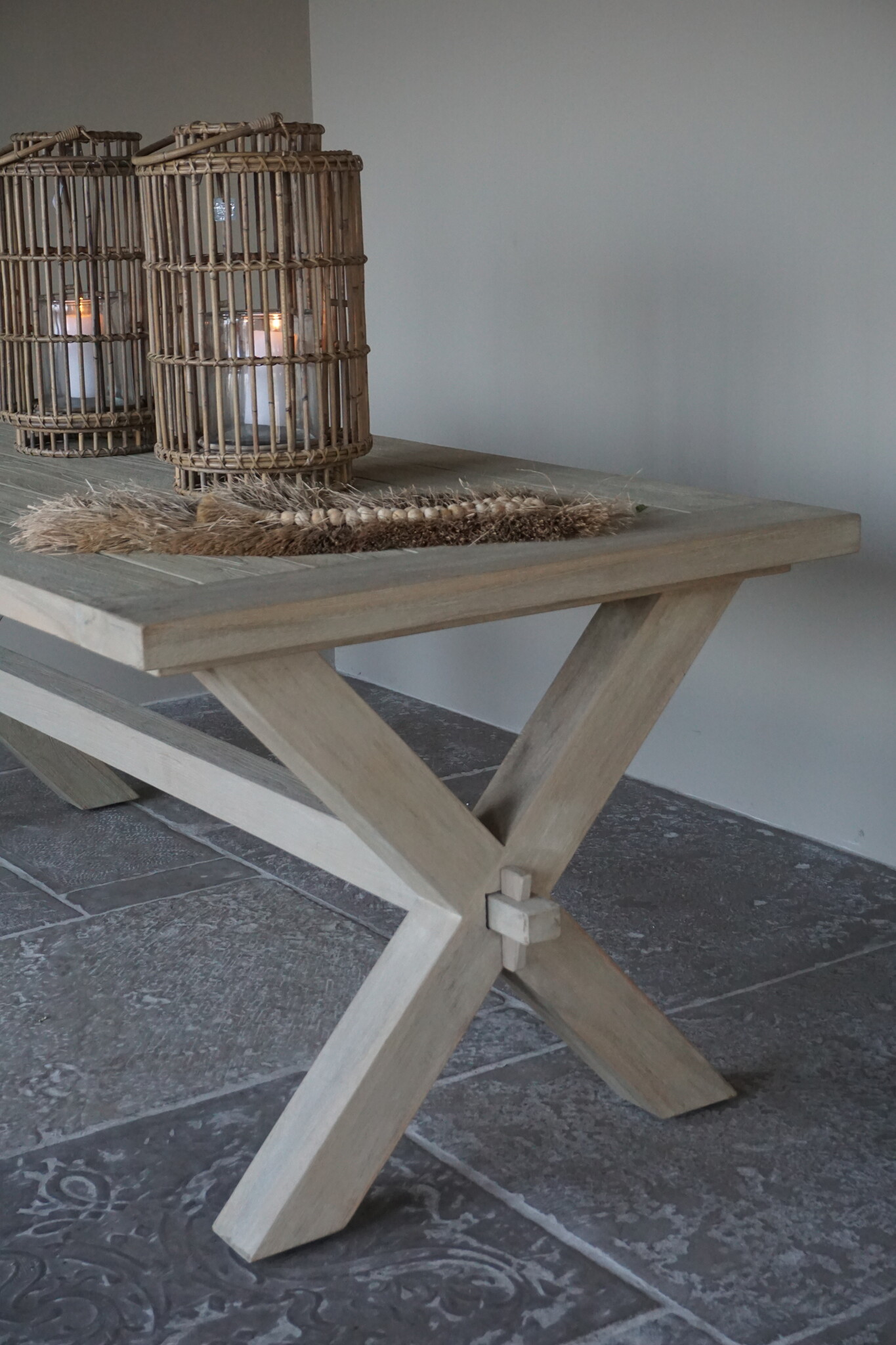 Rene Houtman Eettafel/Tuintafel | Cross Teak | Naturel | Kies Maat