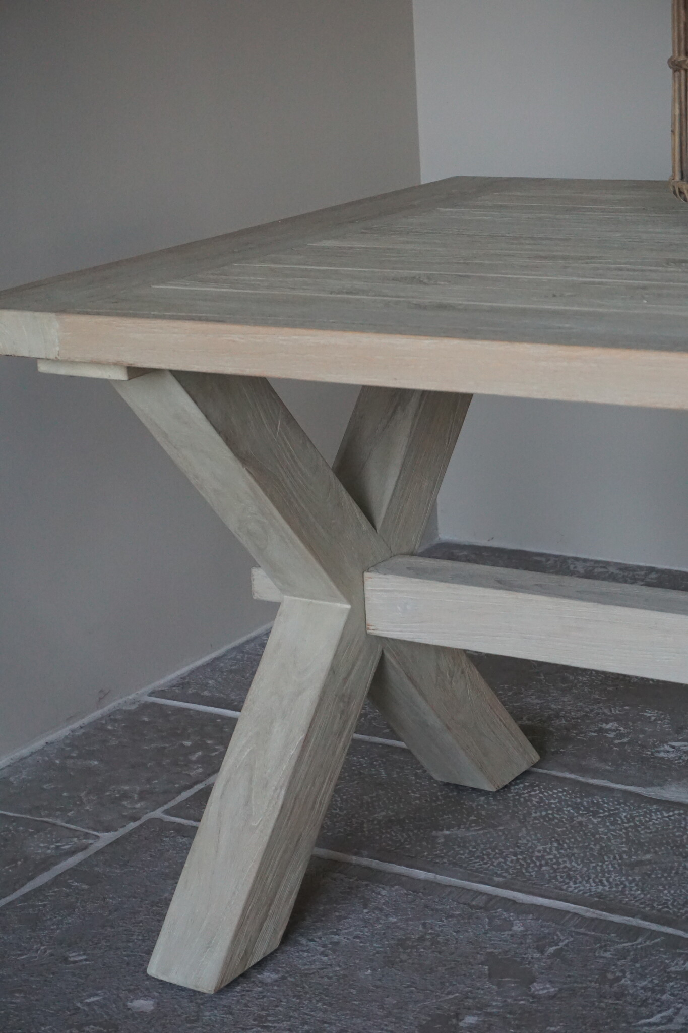 Rene Houtman Eettafel/Tuintafel | Cross Teak | Naturel | Kies Maat