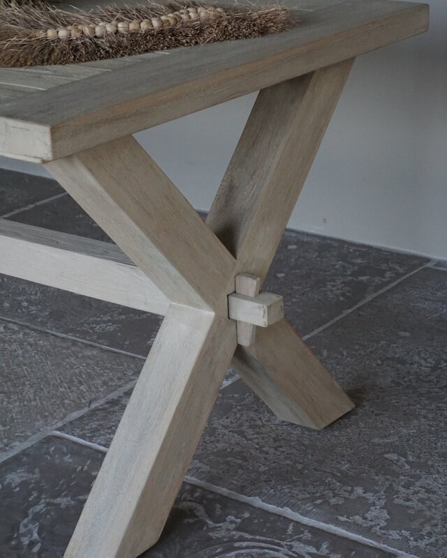 Rene Houtman Eettafel/Tuintafel | Cross Teak | Naturel | Kies Maat