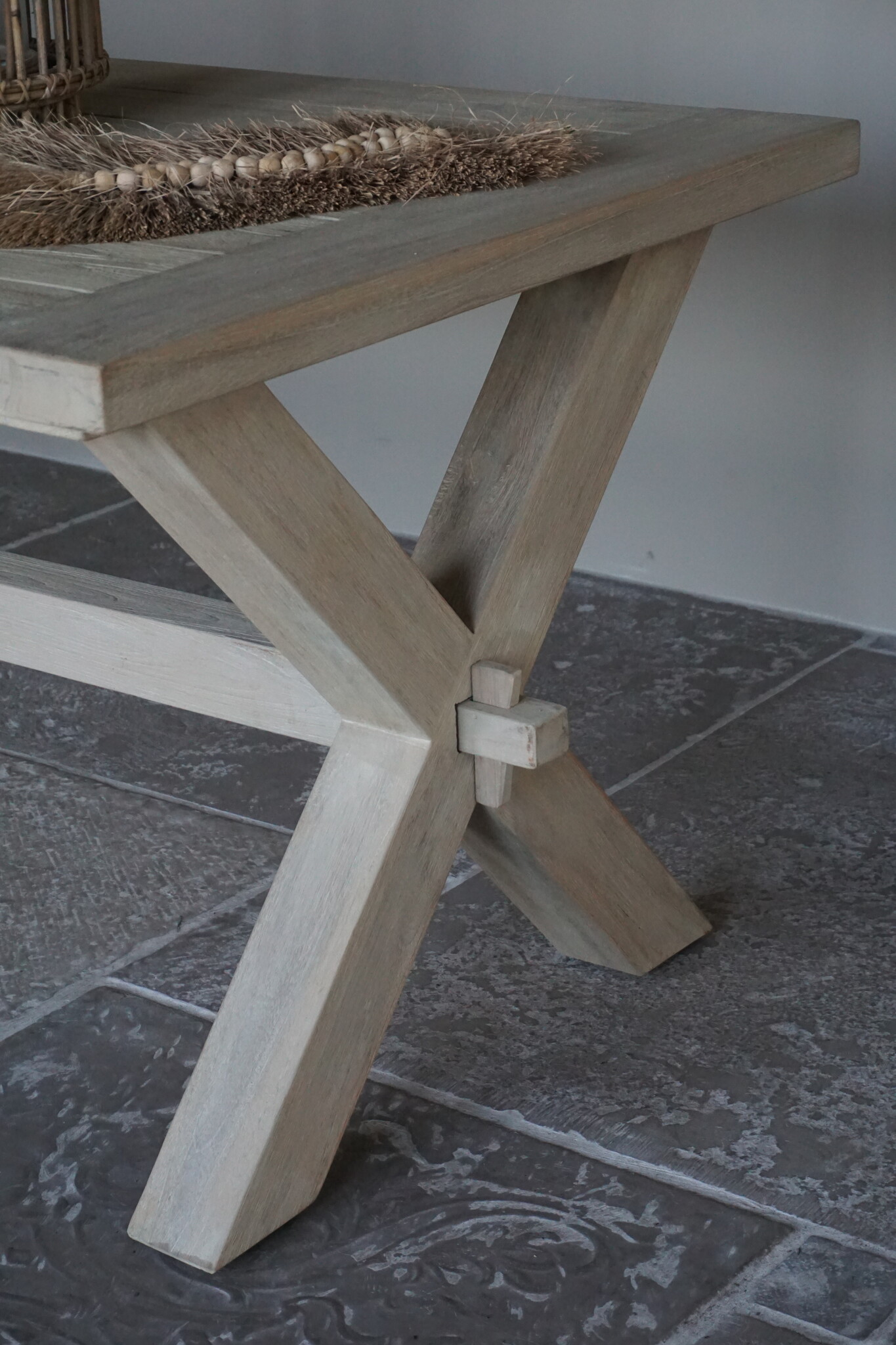 Rene Houtman Eettafel/Tuintafel | Cross Teak | Naturel | Kies Maat